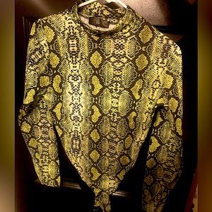 Snakeskin Print Bodysuit